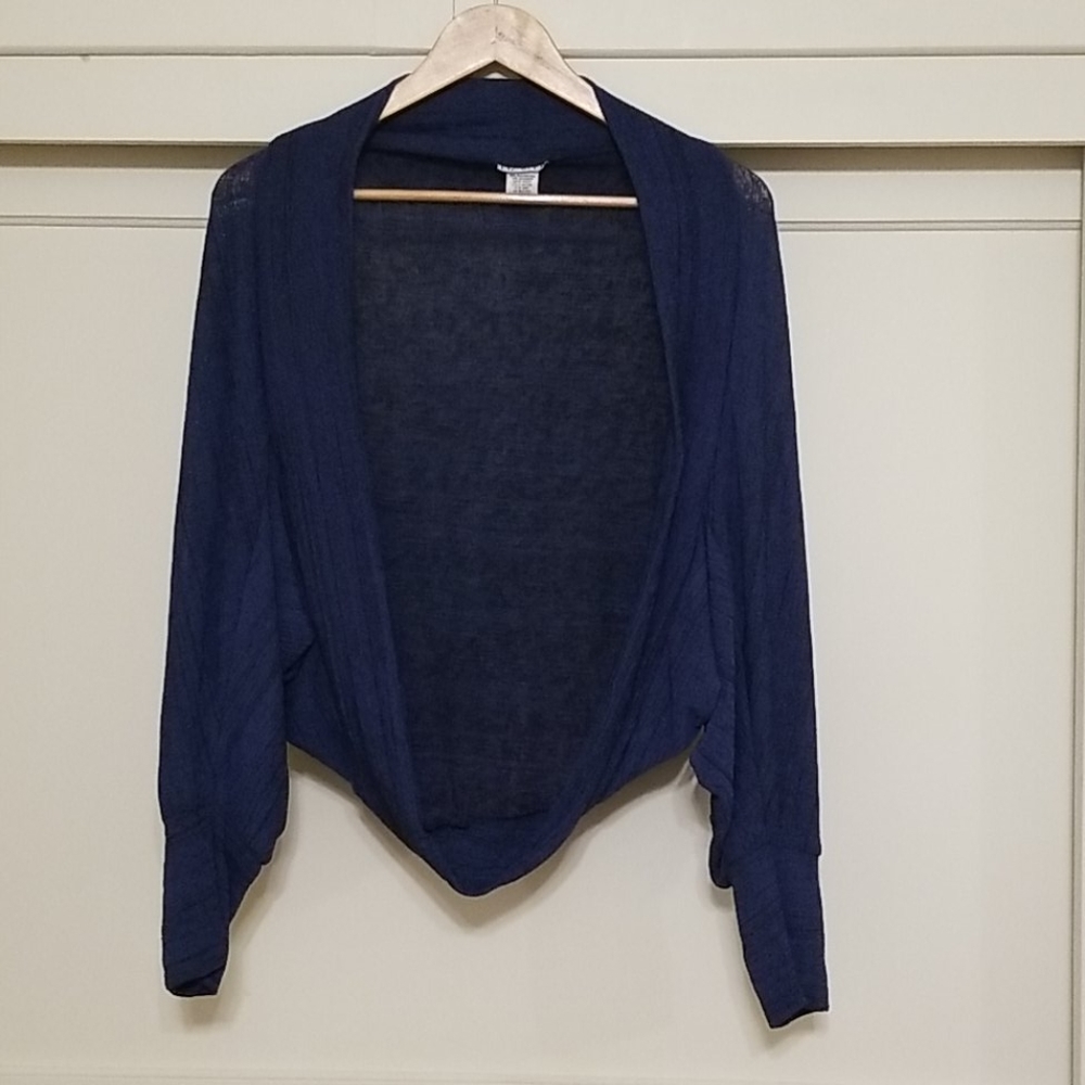 Blue Shrug Open Sweater by Liz in LA EUC